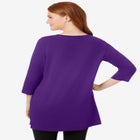 Perfect Three-Quarter-Sleeve Scoopneck Tunic image number null