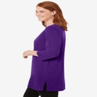 Perfect Three-Quarter-Sleeve Scoopneck Tunic image number null