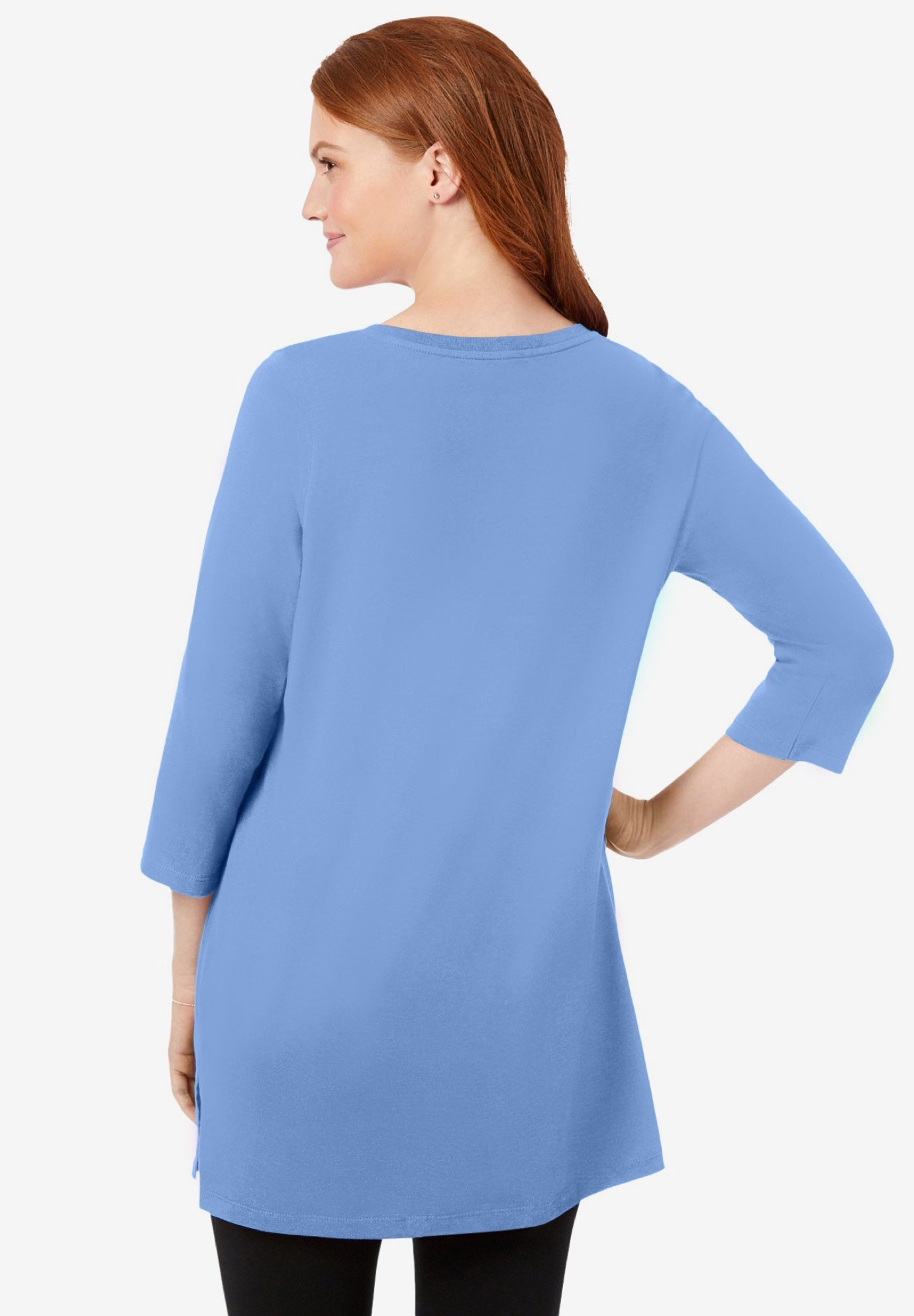 Perfect Three-Quarter-Sleeve Scoopneck Tunic image number 1