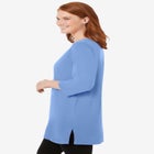 Perfect Three-Quarter-Sleeve Scoopneck Tunic image number null