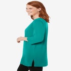Perfect Three-Quarter-Sleeve Scoopneck Tunic image number null