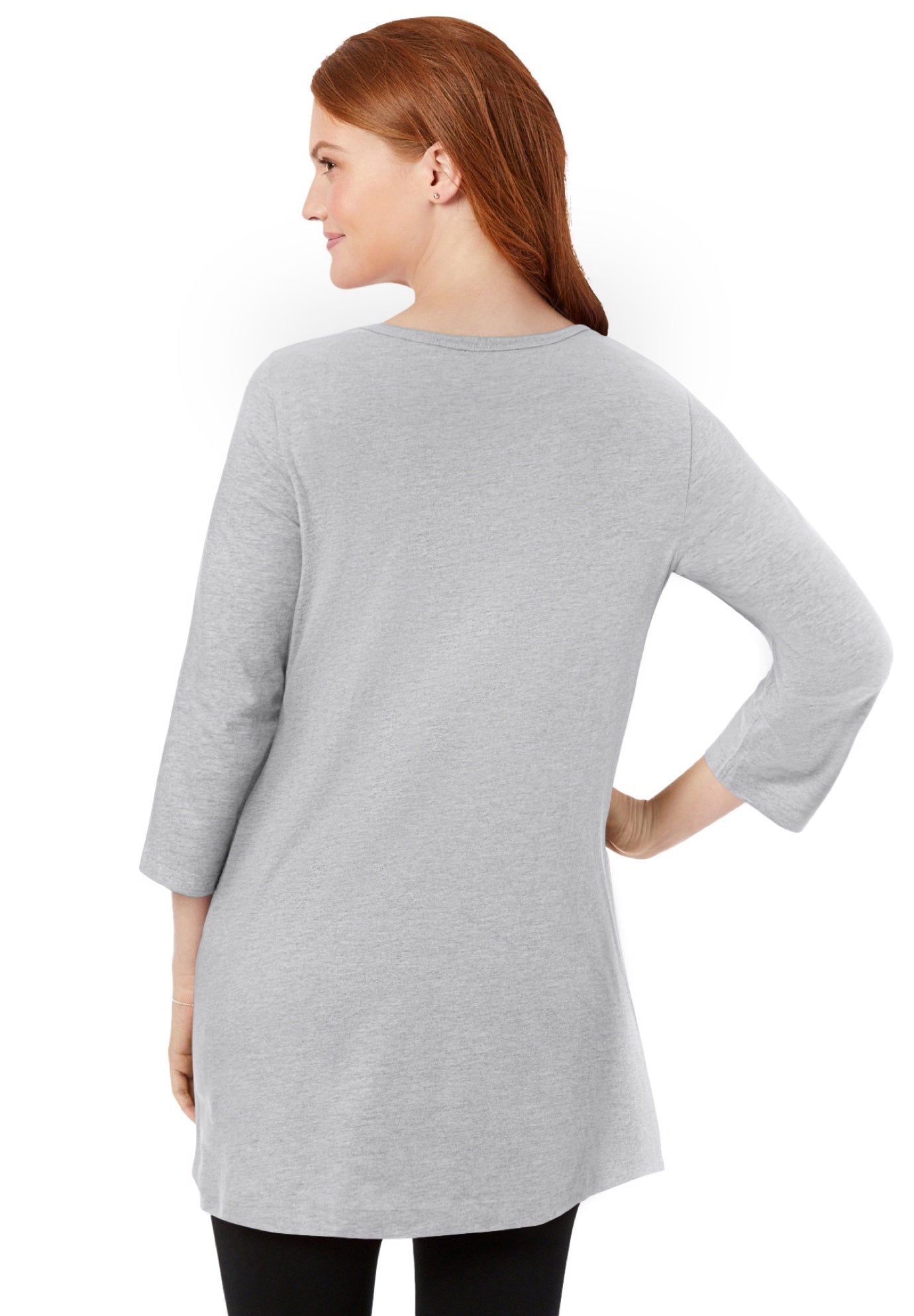 Perfect Three-Quarter-Sleeve Scoopneck Tunic image number 1