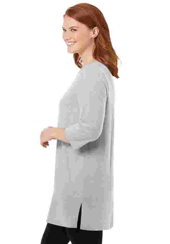 Perfect Three-Quarter-Sleeve Scoopneck Tunic image number 2