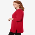 Perfect Three-Quarter-Sleeve Scoopneck Tunic image number null