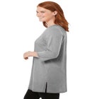 Perfect Three-Quarter-Sleeve Scoopneck Tunic image number null