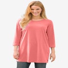 Perfect Three-Quarter-Sleeve Scoopneck Tunic image number null