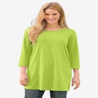 Perfect Three-Quarter-Sleeve Scoopneck Tunic image number null