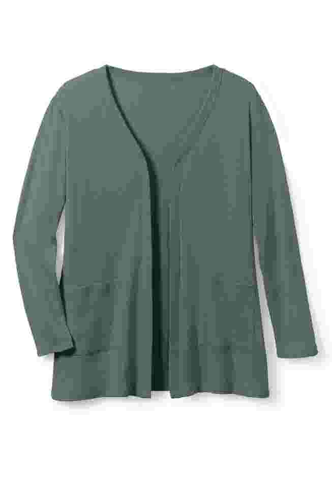 Two-Pocket Ribbed Cardigan image number 3