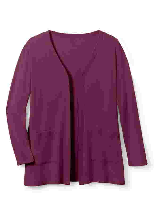Two-Pocket Ribbed Cardigan image number 4