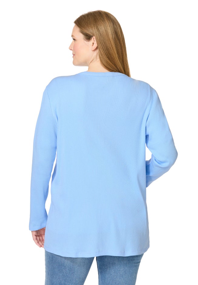 Two-Pocket Ribbed Cardigan image number 1