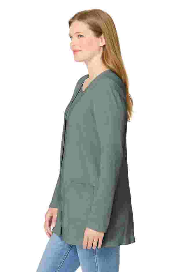 Two-Pocket Ribbed Cardigan image number 2