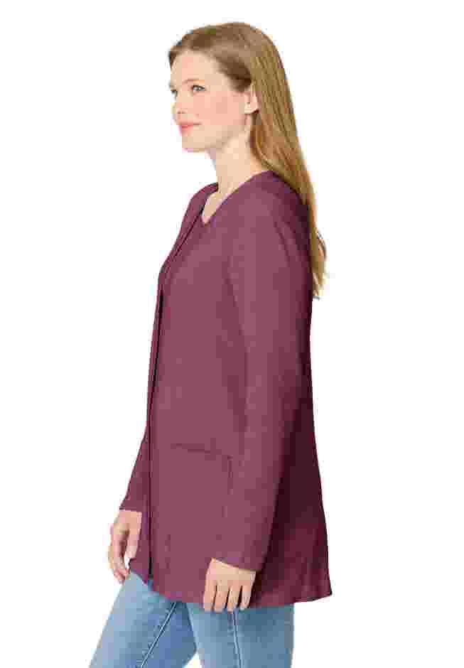 Two-Pocket Ribbed Cardigan image number 3