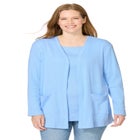 Ribbed Square Neck Elbow-Sleeve Tee image number null