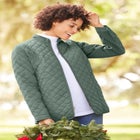 Zip-Front Quilted Jacket image number null
