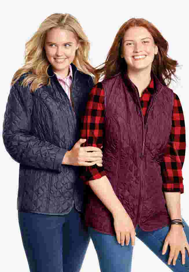 Zip-Front Quilted Jacket image number 1