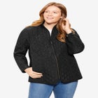 Zip-Front Quilted Jacket image number null
