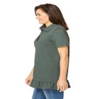 Short Sleeve Ruffle Hem Polo Tunic image number null