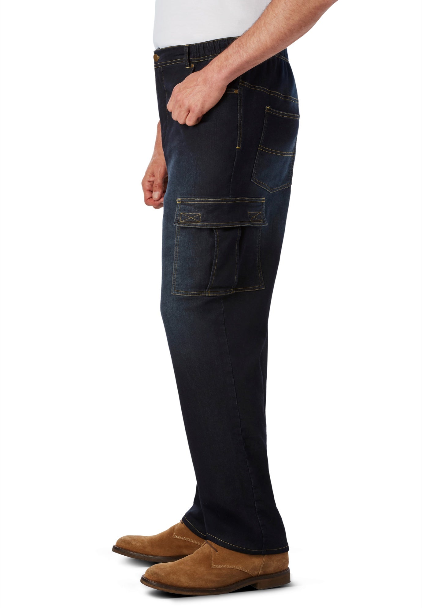 Relaxed Fit Cargo Denim Look Sweatpants image number 2