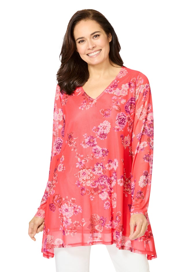 High-Low Miracle Mesh Tunic image number 4