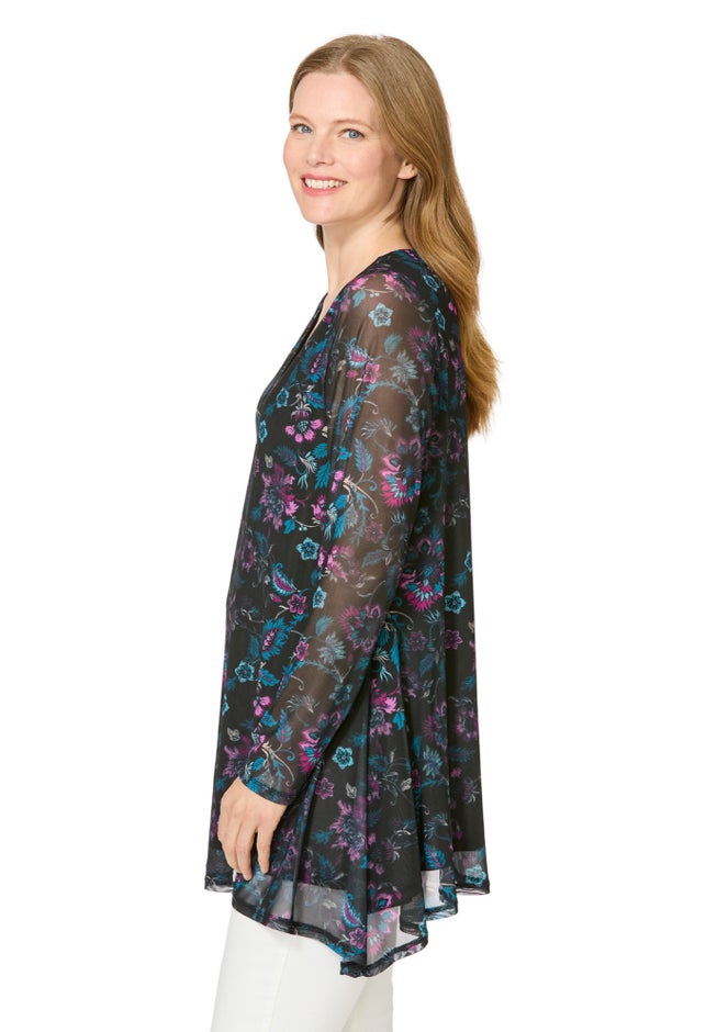 High-Low Miracle Mesh Tunic image number 1