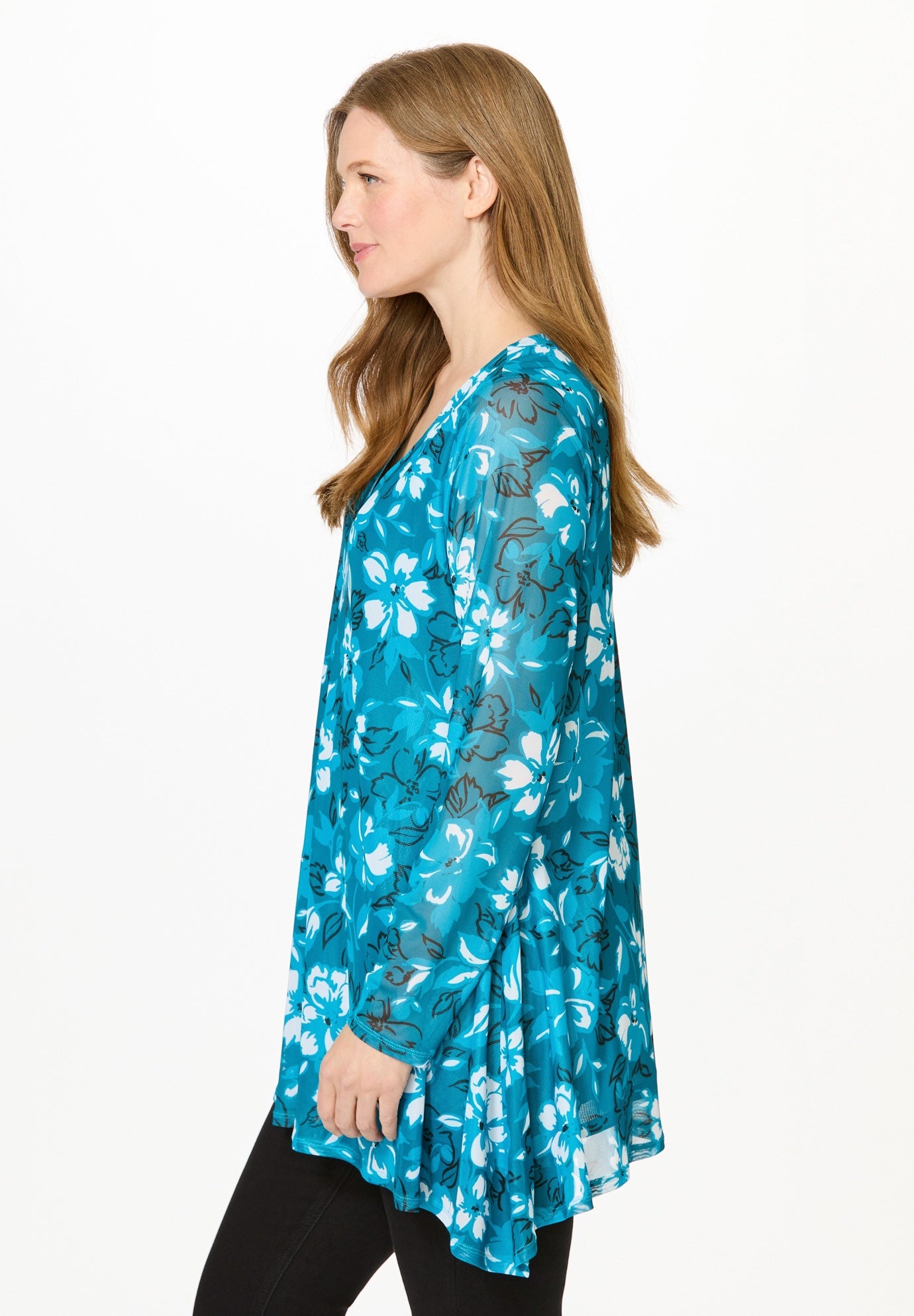 High-Low Miracle Mesh Tunic image number 1