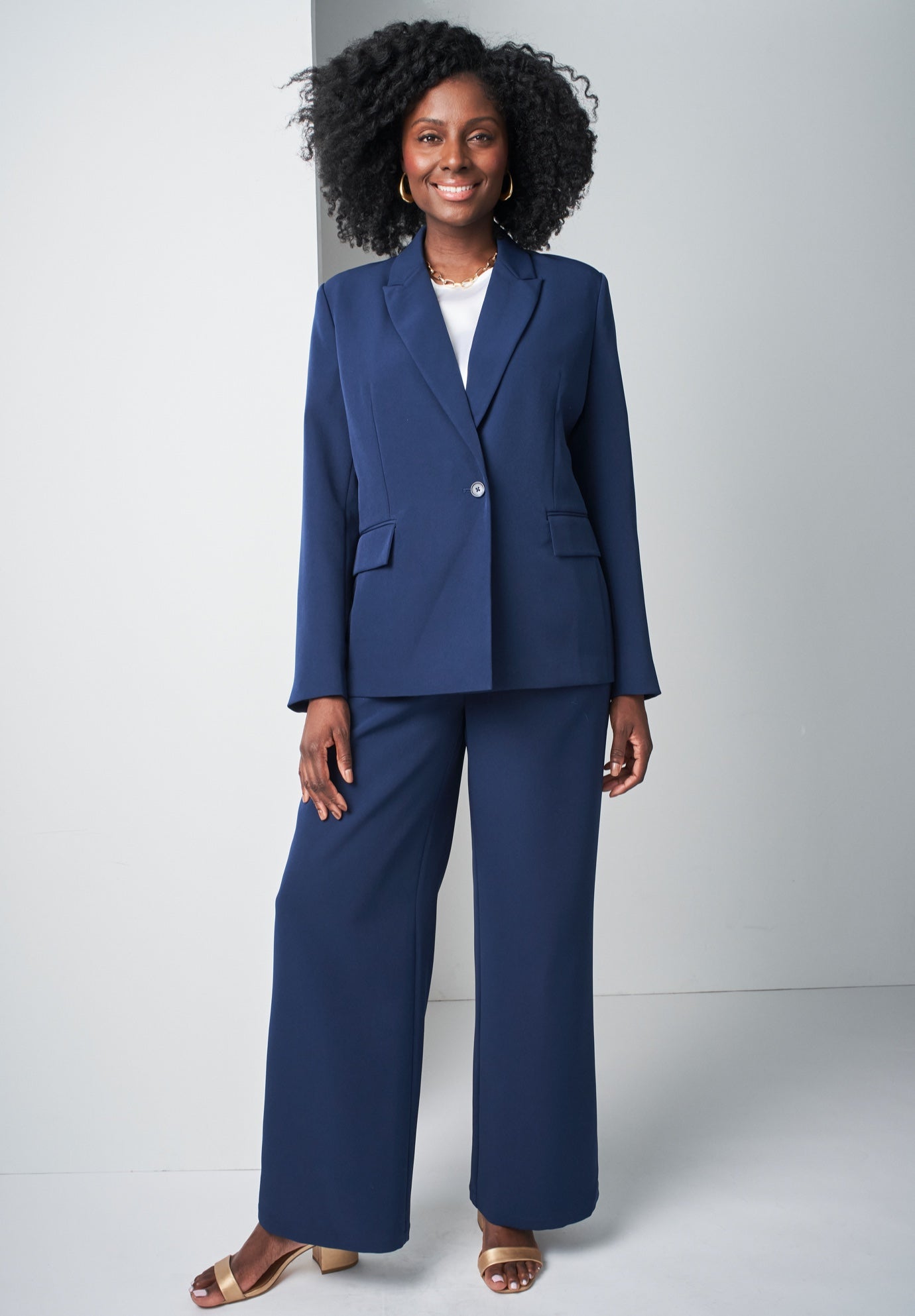 Bi-Stretch Shaped Blazer image number 1