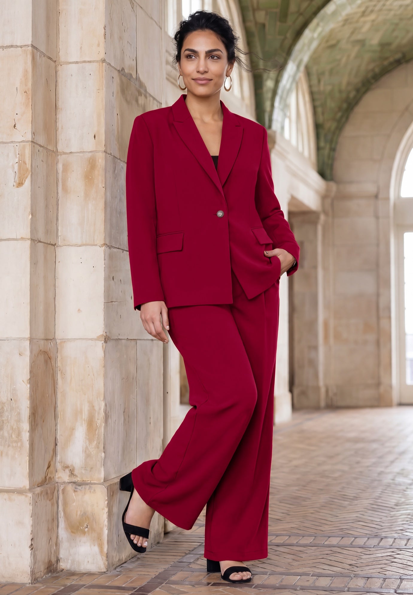 Bi-Stretch Shaped Blazer image number 0