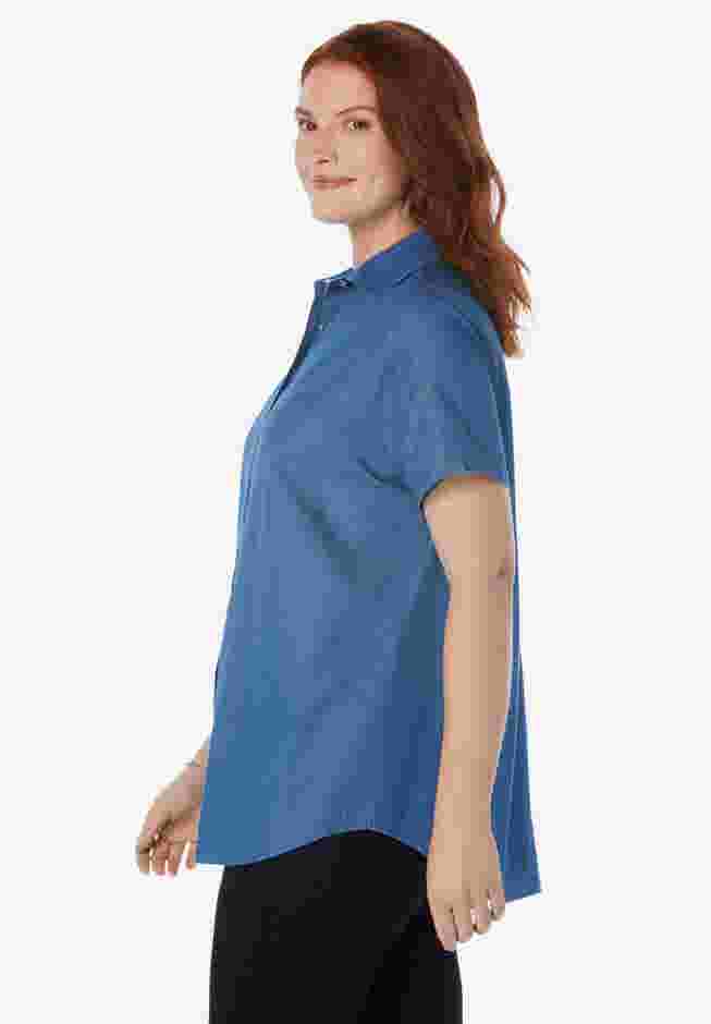 Short-Sleeve Denim Shirt image number 2