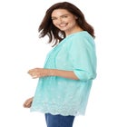 Embroidered Pintuck Tunic image number null