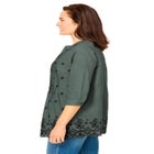 Embroidered Pintuck Tunic image number 2