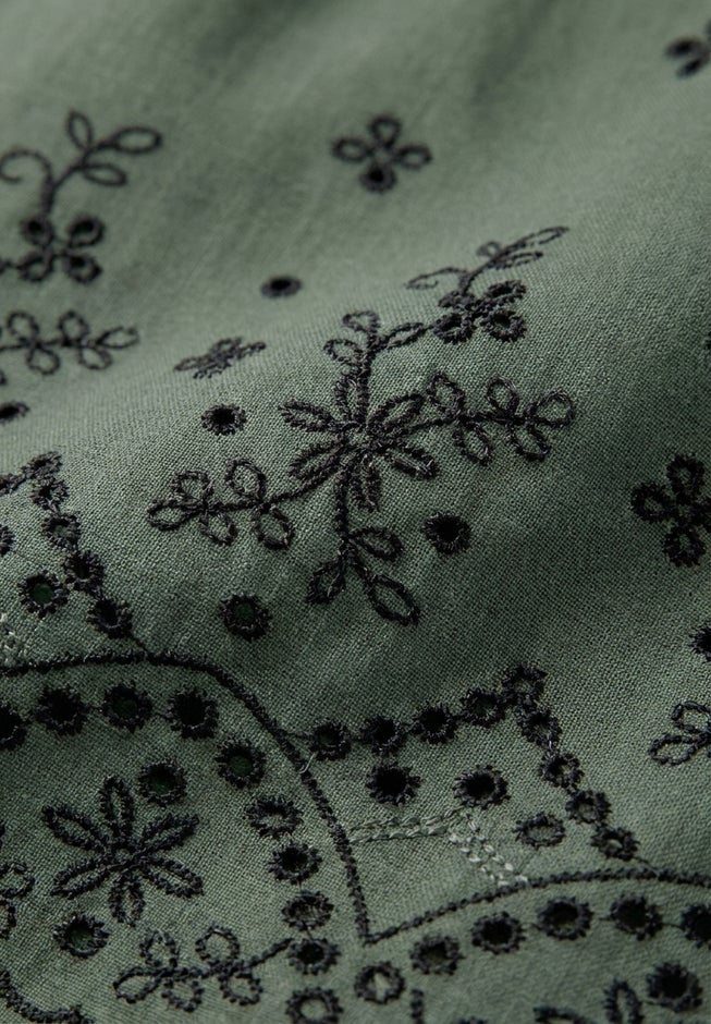 Embroidered Pintuck Tunic image number 3