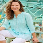 Embroidered Pintuck Tunic image number null