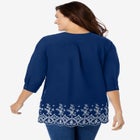 Embroidered Pintuck Tunic image number null