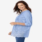 Embroidered Pintuck Tunic image number null