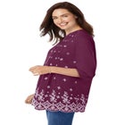 Embroidered Pintuck Tunic image number null