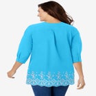 Embroidered Pintuck Tunic image number null