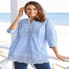 Embroidered Pintuck Tunic image number null