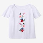 Short-Sleeve Scoopneck Embroidered Tunic image number null