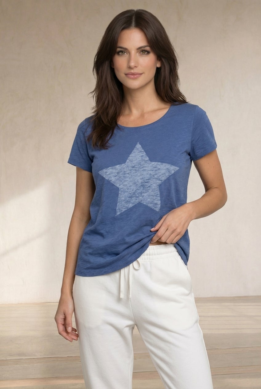 100% Cotton Scoopneck Short Sleeve Graphic Tee image number 0