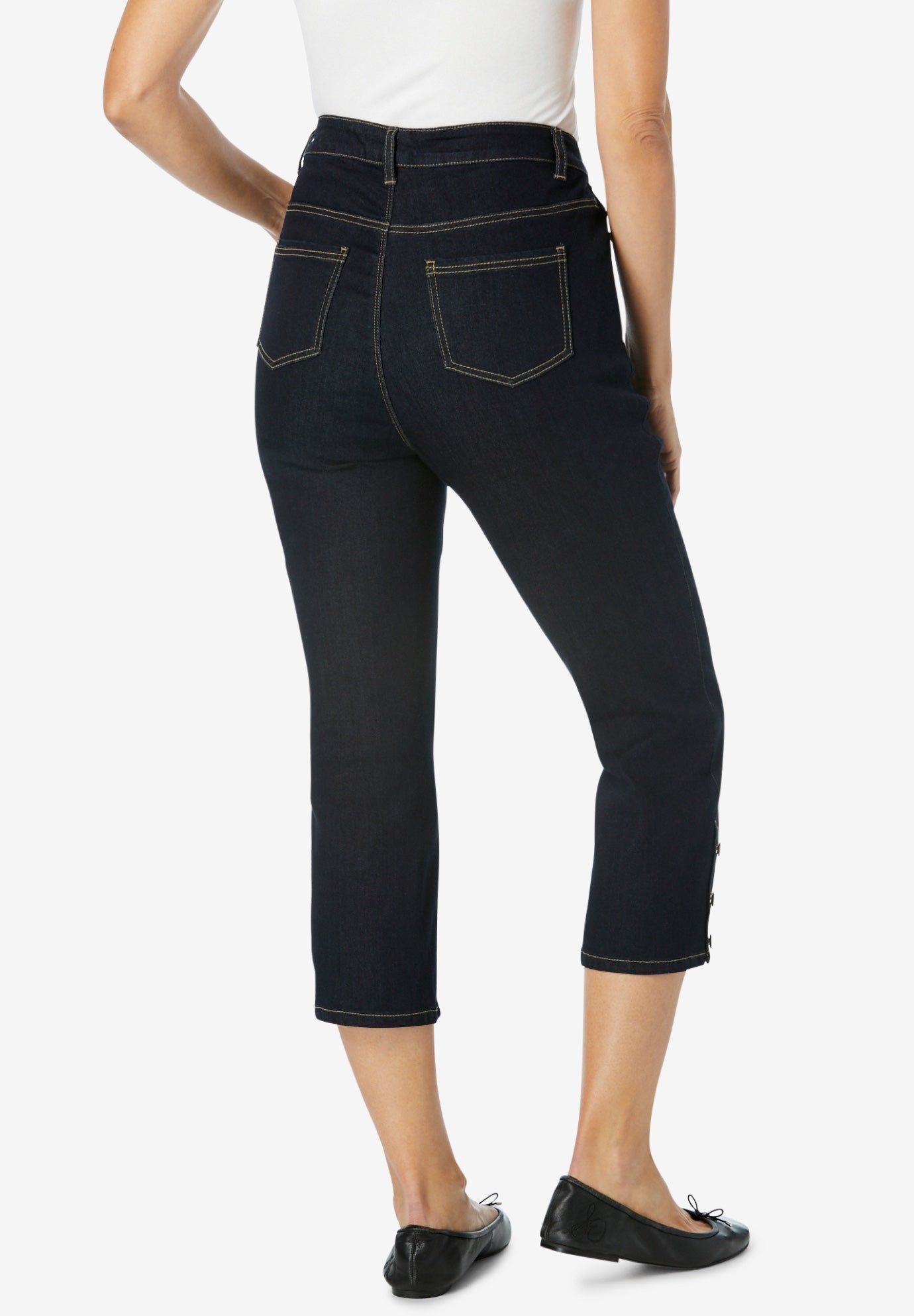 Comfort Stretch Denim Capri image number 1