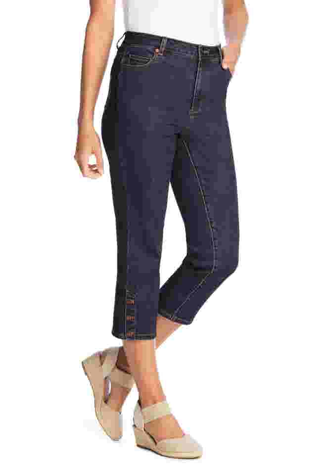 Comfort Stretch Denim Capri image number 3