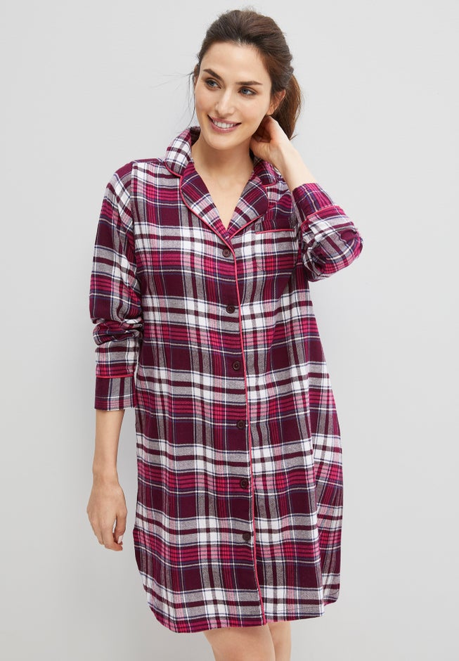 Flannel Sleep Shirt image number null