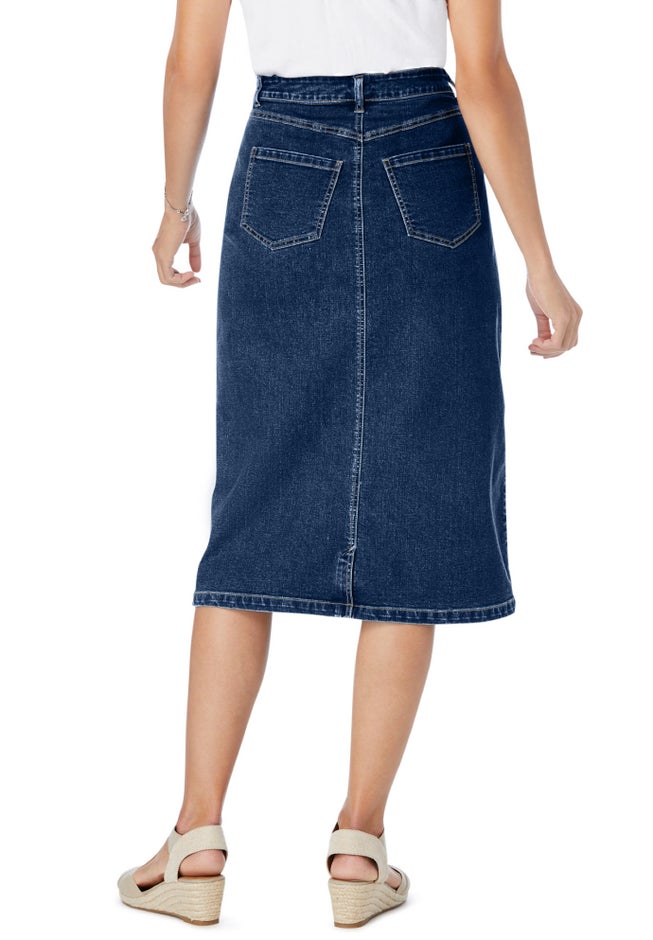 Stretch Denim Five-Pocket Jeans Skirt image number 1