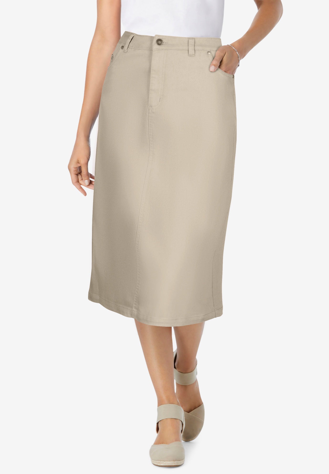 Stretch Denim Five-Pocket Jeans Skirt image number 0