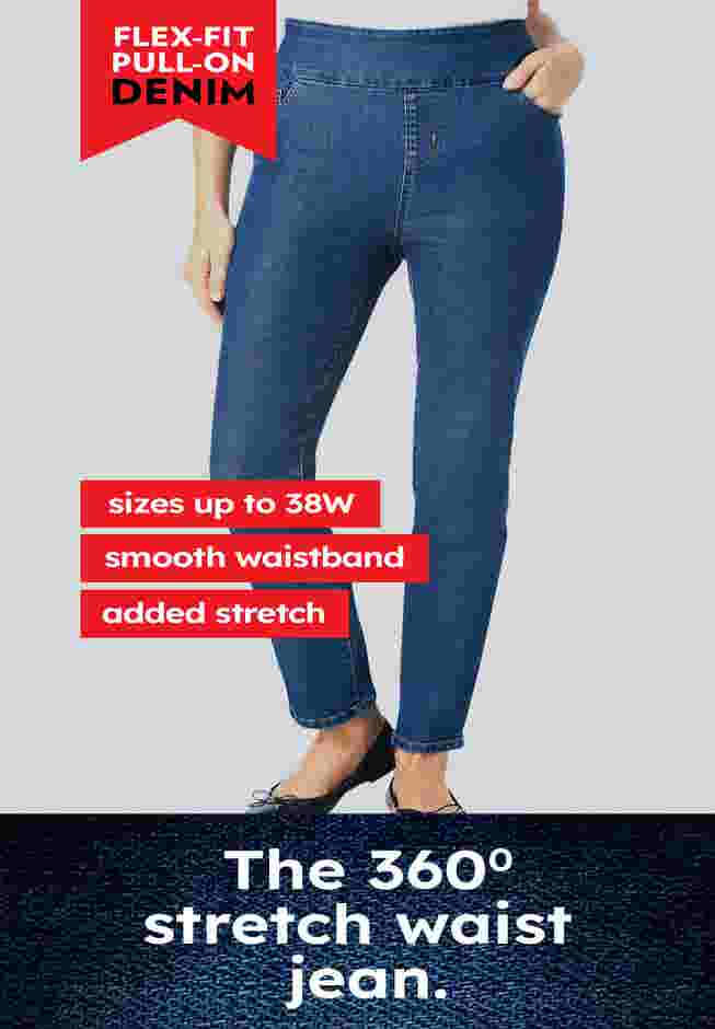 Flex-Fit Pull-On Denim Short image number 5