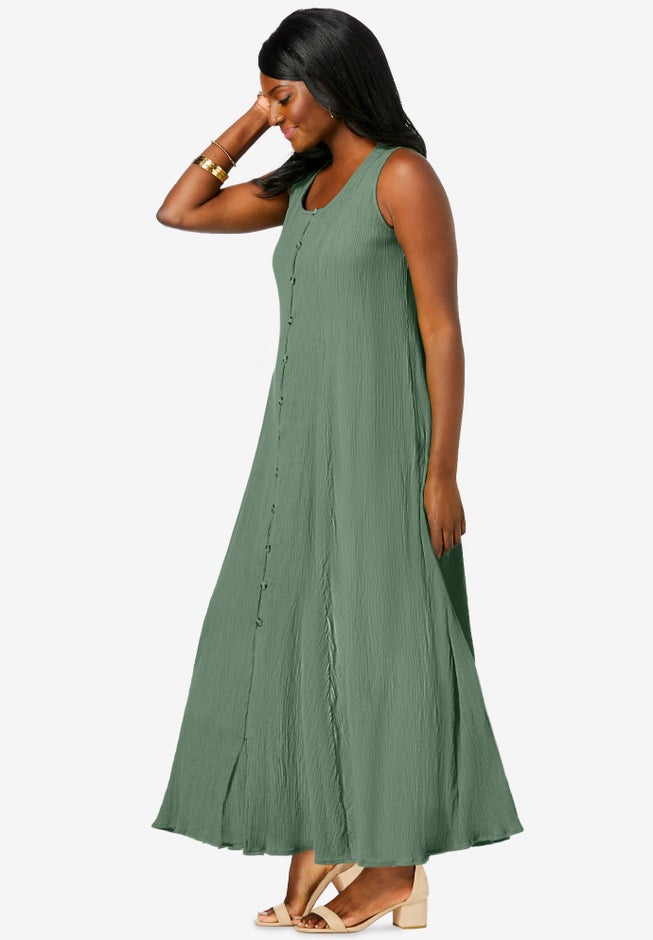 Button Down Gauze Dress image number 2