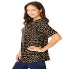 Stretch Knit Cutout Swing Tunic image number null