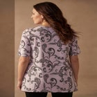 Stretch Knit Cutout Swing Tunic image number 1