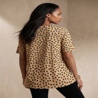 Stretch Knit Cutout Swing Tunic image number 1