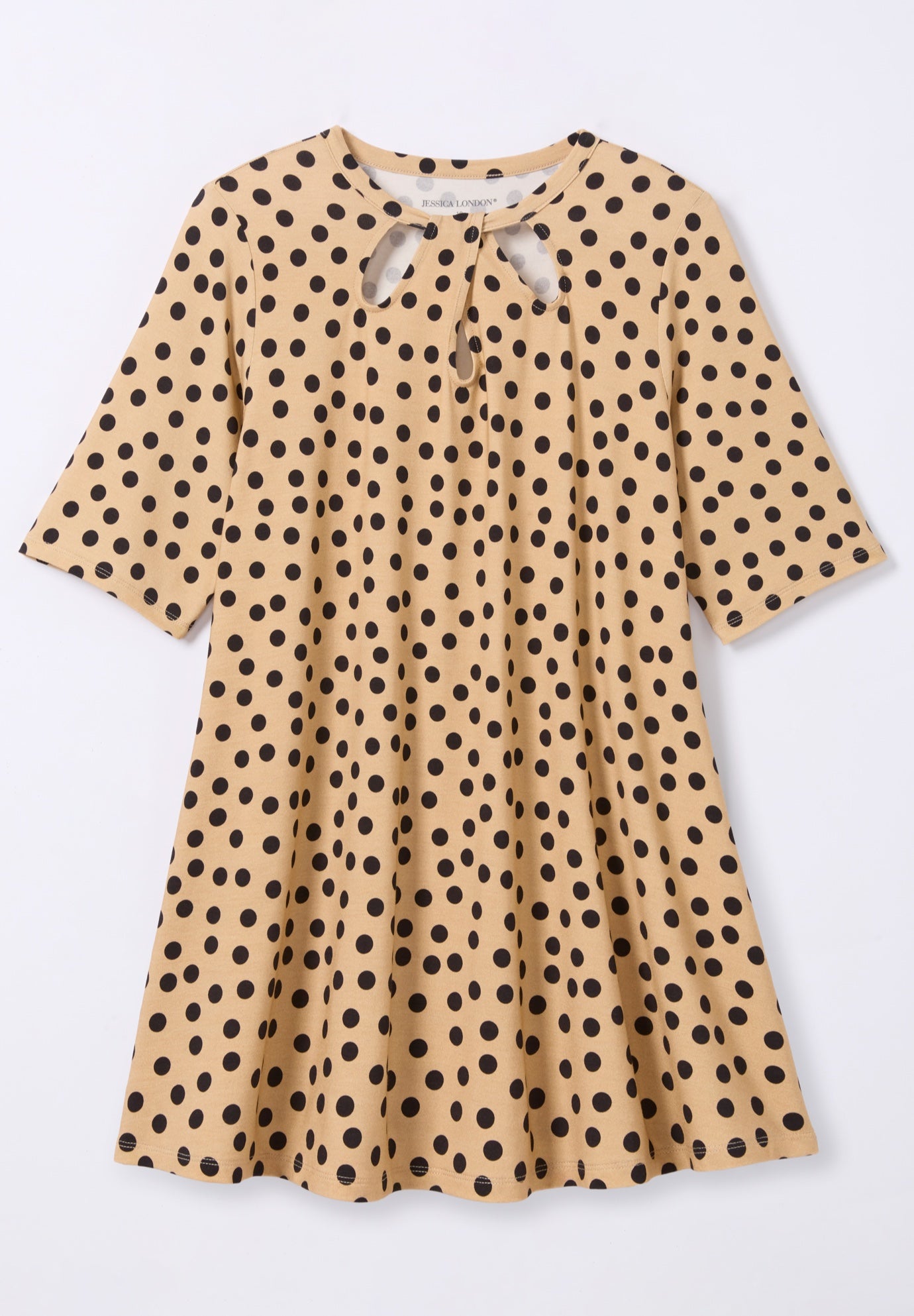 Stretch Knit Cutout Swing Tunic image number 3